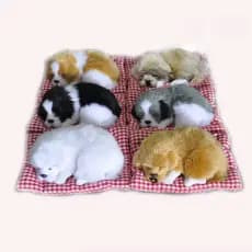Cr + Brinquedo de Simulação de Sono / Cão com Som / Brinquedo Decorativo para Presente WCIT