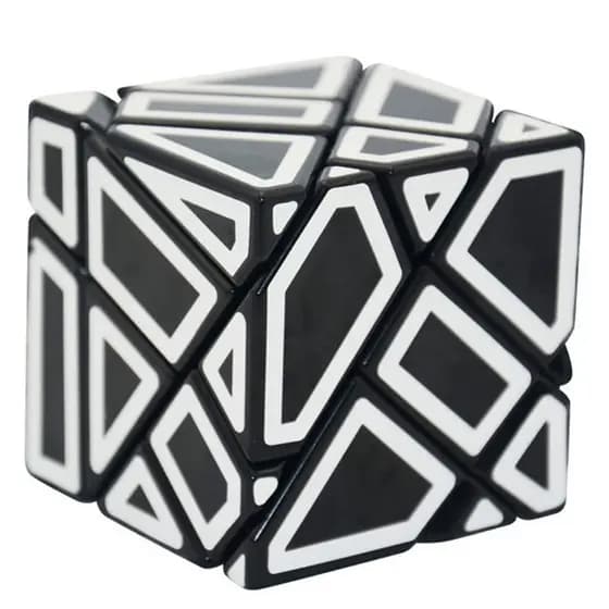 Cubo Mágico FangCun Ghost 6cm 3x3, Cubo de Forma Estranha, Quebra-Cabeça Mágico, SpeedCube Oco com Adesivos, Brinquedos