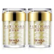 2 unidades de Creme Hidratante e Firmador Bioaqua Pure Pearl para Cuidados com a Pele e Beleza SI89 KGCV LNYF