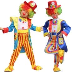 Fantasia de Palhaço de Circo Infantil para Cosplay, Traje de Palhaço de Circo para Meninos, Roupa para Apresentação de M