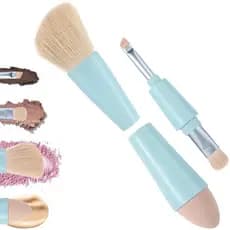 Conjunto de pincéis de maquiagem quatro em um, kit destacável, inclui pincel para base, pincel para pó, pincel para blus