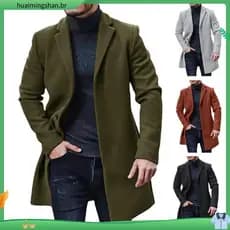 Casaco Espessado De Outono Inverno Sobretudo Masculino