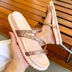 Sandália Papete Feminina Birken Plataforma Rasteirinha Plana