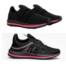 Tênis Feminino Esportivo Kit 2 Pares Tenis Unissex Confortável Academia Leve Macio Novo Lançamento