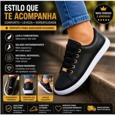 TÊNIS CASUAL FEMININO ESTILO MOLECA MACIO E LEVE ANTIADERENTE -Promoção dia das Mães - Envio Hoje