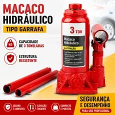 Macaco Hidráulico Garrafa 3T Automotivo Para Carro E Caminhão - Ferramenta De Elevação