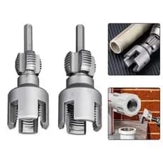 Kit 2 Abridores de Rosca PVC 1/2 e 3/4 Interna e Externa Para Parafusadeira Ferramenta Cano