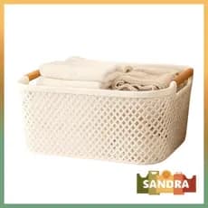 Cesto Organizador com Alças em Bambu Multiuso 32cm