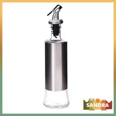 Dispenser Dosador 300ml Vidro Inoxn Azeite Vinagre Transparente