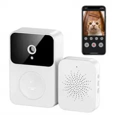 Campainha Com Camera Sem Fio Video Porteiro Recarregavel Aplicativo Celular Som Alto Ajustavel Nuvem Inteligente