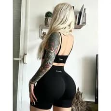 Short Esportivo Feminino Cintura Alta Alta Compressão com Bolso Empina Bumbum Zero Transparência Corrida Treino Academia