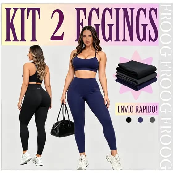 Froog Legging Esportivo | Cintura Alta Compressão, Bumbum Empinado, Forro Integrado, Ideal para Academia e Yoga