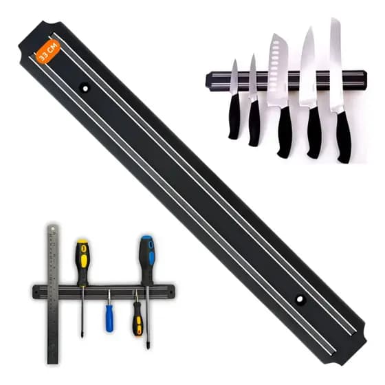 Suporte Barra Magnética Imã Facas Ferramentas Chaves Cozinha 33cm