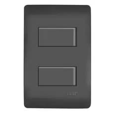 Conjuntos 4x2 com 2 Interruptores Simples Habitat Black - Fame