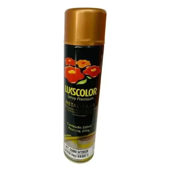 Tinta Spray Cores Lukscolor Metalizada Interior