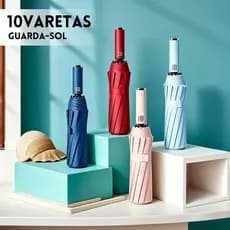 Guarda Chuva Automático Compacto, Resistente ao Vento, Impermeável para Uso Diário