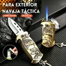 Maçarico Isqueiro Canivete 4 em 1 com Abridor e Chaveiro Isqueiro Multifuncional enviado com temas sortidos e sem gás