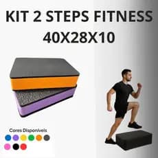 KIT 2 STEP ACADEMIA 40X28X10 EM EVA FITNESS ESPORTE