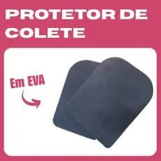 Kit com 2 Protetores para Colete PRETO em EVA Conforto Proteção Durabilidade