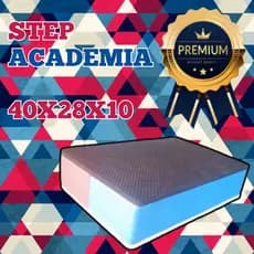 STEP DE ACADEMIA PREMIUM VERMELHO E AZUL 40X28X10 EM EVA