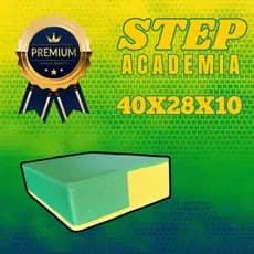 STEP DE ACADEMIA 40X28X10 PREMIUM VERDE E AMARELO EM EVA