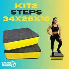 KIT 2 STEP DE ACADEMIA 34X28X10 EM EVA
