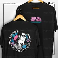 Camiseta Harry Styles Kiss All The Time Disco Accasionally Camisa Frente E Verso 100% Algodão