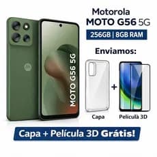 Celular Motorola Moto G56 5G | 256GB 8GB RAM | NFC | Capa+Pelicula 3D.