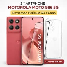 Celular Motorola Moto G86 5G | 256GB 8GB RAM | NFC | Capa+Pelicula 3D