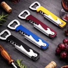 Abridor de Garrafa 3 em 1 Profissional Saca-Rolha para Vinho Cortador de Lacre e Tampa Premium