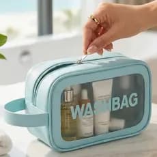 Necessaire Transparente PVC Impermeável Porta Cosméticos Organizadora para Viagem