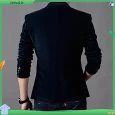Blazer de veludo casual slim masculino