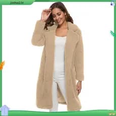 Casaco Feminino Sobretudo Teddy Max Alongado Forrado Elegante