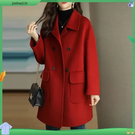 Alta Qualidade Outdoor Pimple Wool Coat