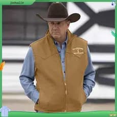 Colete Country Masculino Com Zíper De Bolso Jaqueta Sem Manga Casual Estampado Moda Estilo