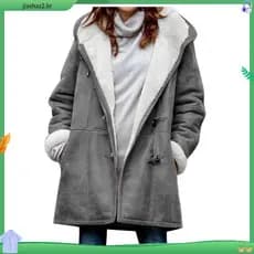 Bgk Casaco Feminino De Manga Comprida Plus Size Veludo Com Cor Lisa Fivela