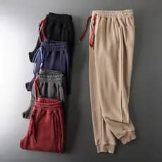 Calças esportivas inverno forro de lã espessamento masculino americano pesado Street Wear Sweatpants comércio exterior e