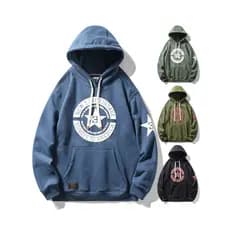 Americano Retro impresso moletom masculino Street Wear primavera outono estilo com capuz forro de lã engrossado manga co