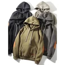Moletom masculino outono inverno estilo forro de lã espessamento meninos estilo americano pesado com capuz comércio exte