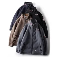Jaqueta de lã Polar masculina forro de lã de inverno engrossado casaco de algodão de lã de cordeiro exportação de comérc