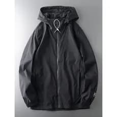 Jaqueta masculina primavera outono preto esportes blusão masculino Casual Workwear à prova de vento outono jaqueta