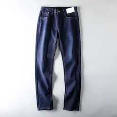 Comércio exterior cauda pedido masculino corte etiqueta Niu bens mais veludo Jeans inverno engrossado pele de ajuste fin