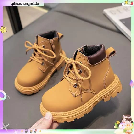 Crianças crianças Martin 2023 outono inverno outono inverno novo estilo meninas meninos botas amarelas bebê britânico cr
