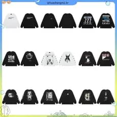 ERD Melancoly Fu Senda Heavy Cotton Generation Hip-Hop Estilo Solto Camiseta De Manga Longa All-Made