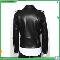 Jaqueta De Couro Da Motocicleta Para Homens Marca Coreano Moda Slim Fit Zippers Preto Mens Motociclista PU Casaco Plus