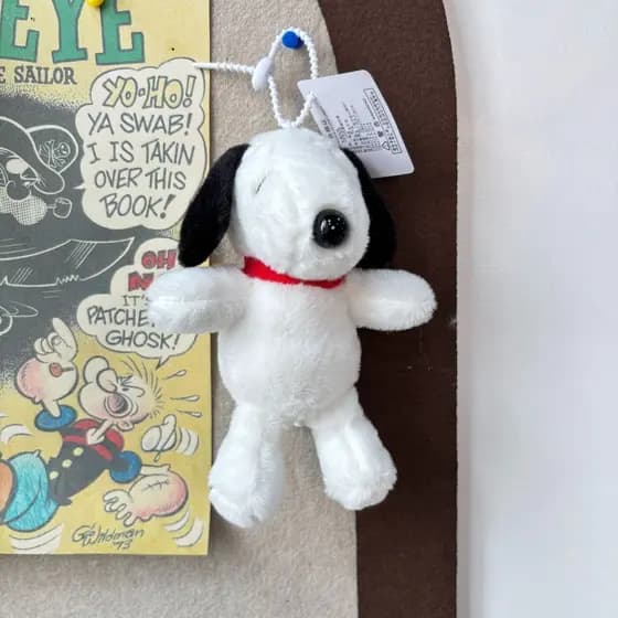 Brinquedo de Pelúcia Fofo Snoopy Pingente Boneca de Pelúcia Companheiro Infantil Colar Vermelho Pai Cachorro Pelúcia