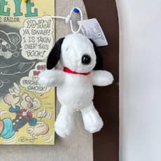 Brinquedo de Pelúcia Fofo Snoopy Pingente Boneca de Pelúcia Companheiro Infantil Colar Vermelho Pai Cachorro Pelúcia