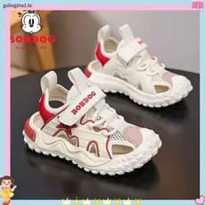 Babudou meninas sandálias 2026 verão novo estilo antiderrapante sola macia Baotou correndo esportes estilo fino sapatos