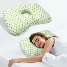 Almofada de apoio para orelha com furo único, design ergonômico (adequada para idosos e pacientes)/almofada para salão d