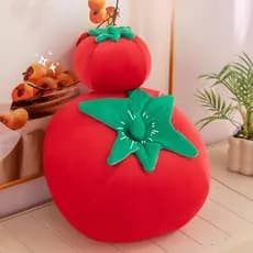 Decoração de Casa Fofa e Criativa: Almofada em Forma de Tomate, Almofada de Chão e Almofada Espessa para Cama e Sofá